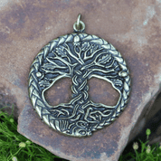 CELTIC OAK SACRED TREE OF LIFE PENDANT ZINC, ANTIQUE BRASS - ALL PENDANTS, OUR PRODUCTION