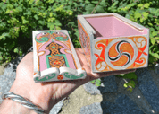 BOOK OF KELLS, CELTIC WOODEN BOX, REPLICA - WOODEN STATUES, PLAQUES, BOXES