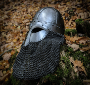 HJALMAR, WIKINGERHELM 2 MM, KETTENBRÜNNE,  GENIETET - VIKINGERHELME