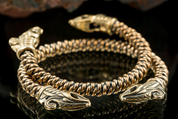 JELLING - VIKING DRAGON, BRONZE BRACELET - FORGED JEWELRY, TORCS, BRACELETS