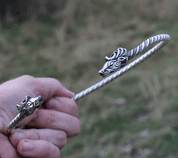 FIANNA, CELTIC DEER, TORC, SILVER - TORCS - NECKLACES