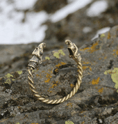 HUGINN AND MUNINN, VIKING BRACELET, BRASS - VIKING, SLAVIC, CELTIC BRACELETS - BRONZE AND BRASS