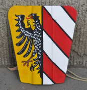 PAVISE, WOODEN SHIELD - CUSTOM PAINTED - SCHILDE LIVING HISTORY