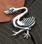 SCHWAN, MITTELALTERLICHE ANHÄNGER, SILBER - ANHÄNGER - SCHMUCK, SILBER