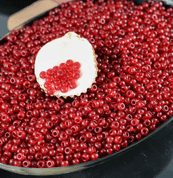 ROKAJLOVÉ KORÁLKY PRECIOSA, TRANSPARENT, ROUGE, 10 / 0 - ROCAILLES - PERLES DE VERRE