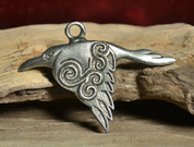 CORVUS - CELTIC CROW, PEWTER TALISMAN - CELTIC PENDANTS