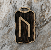 URUZ - RUNE - FUTHARK, WOOD - RUNE PENDANTS