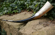 VIKING DRINKING HORN, TIN MOUNT, REPLICA - DRINKING HORNS