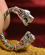 SILBER RING MIT WOLF-MOTIV - RINGE