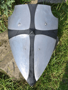 TEMPLAR, MEDIEVAL FULL METAL PRACTISE SHIELD - BATTLE READY SHIELDS