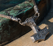 SCANIA THOR'S HAMMER, VIKING KNIT, VIKING NECKLACE, SILVER 925 - NECKLACES