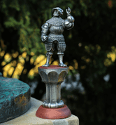 LANDSKNECHT, 16TH CENTURY, LARGE TIN FIGURE - PEWTER FIGURES