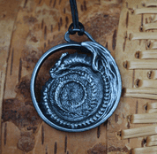 OUROBOROS, DRACHE, ZINNANHÄNGER - DRACHEN FANTASY AMULETTE