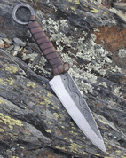 CRUACHAN, CELTIC HAND FORGED KNIFE BROWN - KNIVES