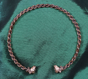 KELTISCHER TORQUES, STIERKÖPFE, BRONZE - GESCHMIEDETEN SCHMUCK, TORQUES, BRACELET