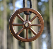 TARANIS WHEEL, BRONZE, PENDANT, REPLICA BOHEMIA - PENDANTS, NECKLACES