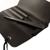 LEATHER CASE FOR THROWING KNIVES, BLACK - SHARP BLADES - THROWING KNIVES