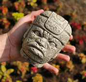 OLMEC HEAD, SAN LORENZO TENOCHTITLAN, SCULPTURE, REPLICA - AMERICA - INCAS, MAYA AND AZTECS