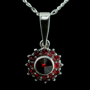 PERSIDA, GARNET, CZECH JEWEL, STERLING SILVER - GARNET JEWELRY - CZECH MADE