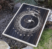 OUROBOROS WALL DECORATION 30X40 WOOD - WOODEN STATUES, PLAQUES, BOXES