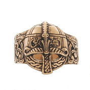 VIKING HELM BRONZE RING - RINGE - BRONZE