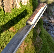 SAX, GESCHMIEDET VIKING LANGEN MESSER, GEWEIH - MESSER