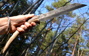 SCRAMASAX, HAND FORGED LONG KNIFE, ANTLER, SHARP REPLICA - KNIVES