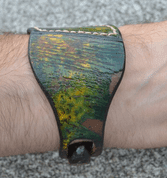 REPTILE, HANDCRAFTED LEATHER WRISTBAND - WRISTBANDS