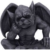 LAVERNE DARK BLACK GROTESQUE GARGOYLE FIGURINE - FIGURES, LAMPS, CUPS