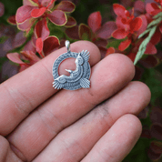 HUGINN AND MUNINN, ODIN'S VIKING AMULET, SILVER - PENDANTS