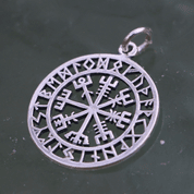 VEGVISIR, ICELANDIC RUNE SMALL PENDANT, SILVER - PENDANTS