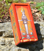 GODDESS, ANCIENT ROME WOODEN BOX, REPLICA - WOODEN STATUES, PLAQUES, BOXES
