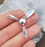 SPITFIRE SUPERMARINE PROPELLER, SILVER PENDANT - PENDANTS