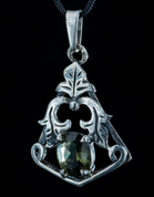 ZEPHYRA, PENDANT, MOLDAVITE, SILVER 925 - MOLDAVITES, CZECH