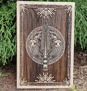 GUNGNIR WALL DECORATION 45CM OAK - HOLZFIGUREN