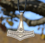 LARGE THOR'S HAMMER, ROMERSDAL, DENMARK, BRONZE, PENDANT - BRONZE HISTORICAL JEWELS