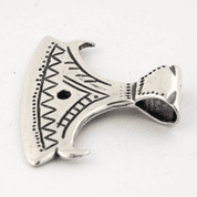 BEARDED AXE OF PERUN, SILVER SLAVIC PENDANT - PENDANTS