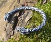 DRAIG CELTIC DRAGON SILVER PLATED TIN ALLOY BRACELET - CELTIC PENDANTS