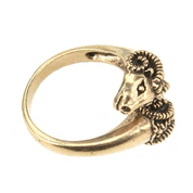 RAM HEADS BRONZE RING - RINGE - BRONZE