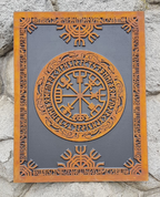 VEGVÍSIR, WANDDEKORATION - HOLZFIGUREN