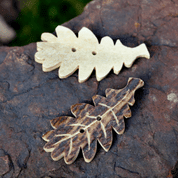 OAK LEAF, DEER ANTLER BUTTON - DEER ANTLER PRODUCTS