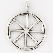 KOLOVRAT, SLAWISCHER SONNENRADTALISMAN, SILBER - ANHÄNGER - SCHMUCK, SILBER