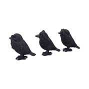THREE WISE RAVENS 8.7CM - FIGURES, LAMPS, CUPS