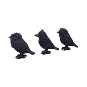 THREE WISE RAVENS 8.7CM - FIGUREN, LAMPEN