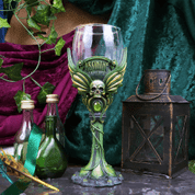 ABSINTHE LA FEE VERTE GREEN GOBLET WINE GLASS - MUGS, GOBLETS, SCARVES