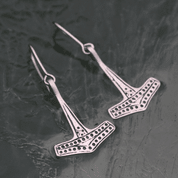 THOR'S HAMMER, SILVER EARRINGS - EARRINGS