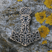 MJÖLNIR THOR'S HAMMER, PENDANT, BRONZE - VIKING PENDANTS