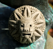 QUETZALCOATL, GEFIEDERTE SCHLANGE, AZTEC SKULPTUR, REPLIK - AMERIKA