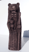 VELES, SLAVIC GOD, CARVED WOODEN FIGURINE - WOODEN STATUES, PLAQUES, BOXES