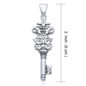 KEY OF KNOWLEDGE, SILVER PENDANT - ANHÄNGER - SCHMUCK, SILBER